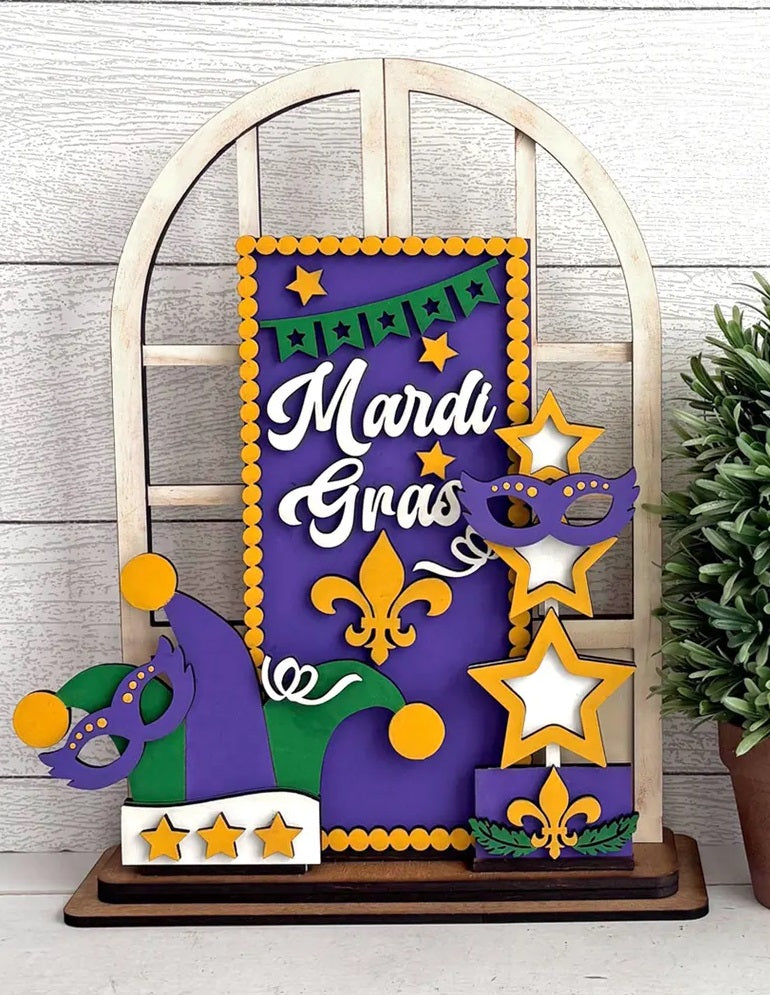Marti Gras Seasonal Interchangable Decor