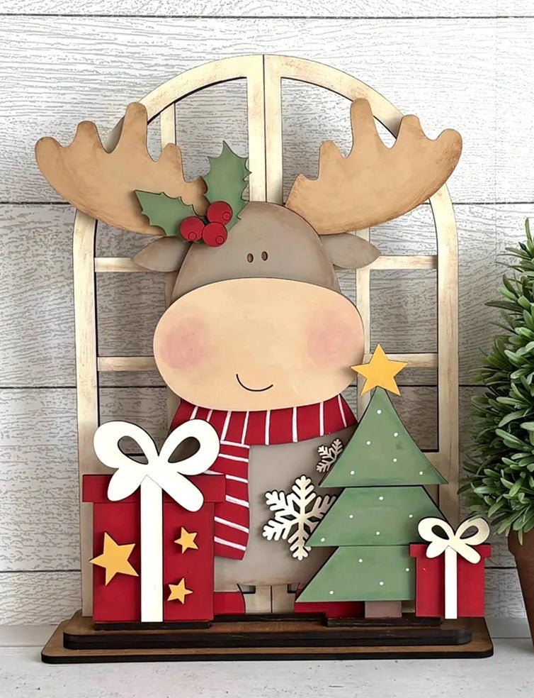 Moose Winter Seasonal Interchangable Decor