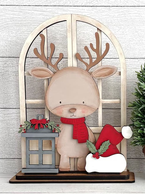 Reindeer Seasonal Interchangable Decor
